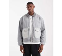 Lee - Giacca casual multitasche grigia-Grigio 2XL