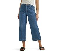 Lee Jeans Capri da Donna leggendario a Vita Alta con Gamba Larga, Velo Ombra, 38