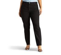 Lee Jeans da Donna con Gamba Affusolata Elastica Laterale Taglie Forti, Elasticizzato Nero., 58 più
