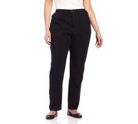 Lee Jeans da Donna per Taglie Forti, vestibilità Comoda, Elastico Laterale, Gamba Affusolata, Nero Elasticizzato, 18 Lungo