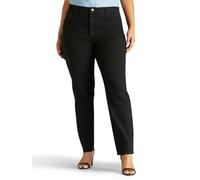 Lee - Jeans da donna, taglie forti, con elastico in vita Elasticizzato nero. 30W Medium