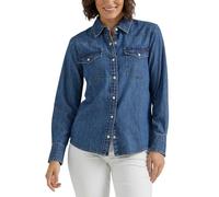 Lee Legendary Slim Fit Western Snap Shirt Camicia Button Down a Maniche Lunghe Donna