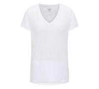 Lee Maglietta da Donna con Scollo a V, Bianco, M