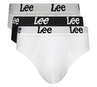 Lee Men's Boxers Briefs Super Soft Touch Cotton Trunks Boxer Corti, Black/White/Grey Marl, S Uomo