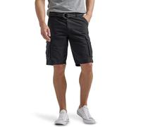 Lee Men's Dungarees New Belted Wyoming Cargo Short, Black, 32