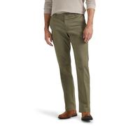 Lee Men's Extreme Motion Flat Front Slim Straight Pant Muted Olive 36W x 29L