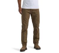 Lee Men's Legendary Relaxed Straight Jean, Teak-Plaid Flannel-Lined, 34W x 32L