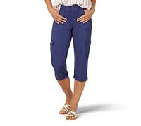 Lee - Pantaloni Capri Cargo da Donna con vestibilità Comoda Austyn, Blu Inchiostro, 40