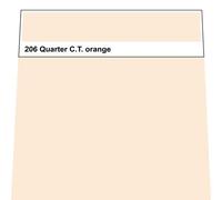 Lee - Pellicola colorata 206 Quarter C.T. arancione, 50 cm x 122 cm