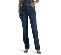 Lee Petite Instantly Slims Classic Relaxed Fit Monroe Straight Leg Jean Jeans, Ellis Blu, 44 S Donna