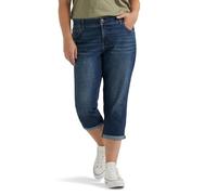 Lee Plus Size Flex Motion Regular Fit 5 Pocket Capri Jean Jeans, Bewitched, 54 Donna