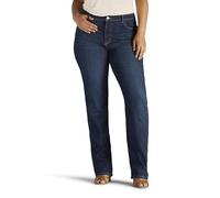 Lee Plus Size Instantly Slims Classic Relaxed Fit Monroe Straight Leg Jean Jeans, Ellis, 52 Petite Donna