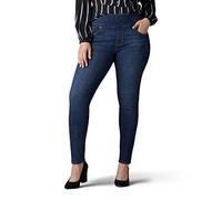 Lee Plus Size Sculpting Slim Fit Skinny Leg Pull on Jean Jeans, Land Slide, 28 Largo Donna