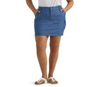 Lee Plus Size Ultra Lux Comfort con Flex-to-Go Cargo Skort Gonna Pantalone, Chambray, 52 di più Donna