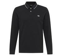 Lee Polo a Maniche Lunghe in piqué Maglia, Nero, XXL Plus Uomo