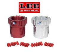 Lee Precision 2PK Anello di Bloccaggio Eliminator Culatta Bushing-Red & Argento