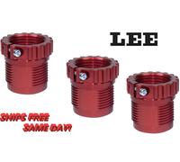 Lee Precision Scanalature Drive Breech Lock Boccole,Rosso - 3 Pack Nuovo