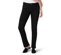 Lee Regular Fit Straight Jeans Donna, Nero, 48