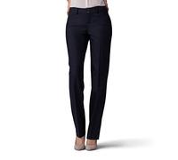 Lee Secretly Shapes Regular Fit Straight Leg Pant Pantaloni, Nero, 52 Corto Donna