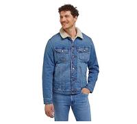 Lee Sherpa Jacket Herren Giacca in Denim, Blu, XXL Uomo