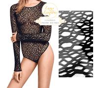 LEE STRING BODY Di Wolford S Nero Trasparente Seducente Rete