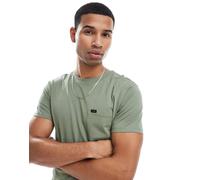 Lee - T-shirt slim fit verde con tasca M