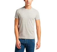 Lee Twin Pack Crew, T-shirt Uomo, Grigio (Greymele Navy), M