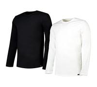 Lee Twin Pack Crew, T-shirt Uomo, Multicolore (White/Black), S