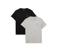 Lee Twin Pack Crew, T-shirt Uomo, Nero/Grigio, XL