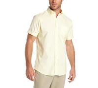 Lee Uniforms Camicia Oxford a Maniche Corte da Uomo, Giallo, M