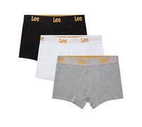 Lee Uomo, Boxers, Nero/Bianco/Grigio, Confezione da 3, Grande