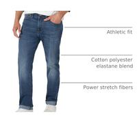 Lee Athletic Tapered XM Jeans, Blu (Wipeout), 32W / 34L Uomo