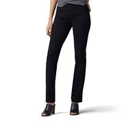Lee Women's Flex Motion Regular Fit Straight Leg Jean, Black, 8 Short