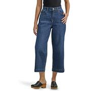 Lee Women's Legendary High Rise Wide Leg Crop Capri Jean, Ink Spot