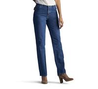 Lee Women's Petite Relaxed Fit all Cotton Straight Leg Jean, Livia, 8
