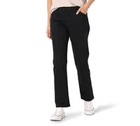 LEE Women's Petite Relaxed Fit All Day Straight Leg Pant, jet black, 6 Petite