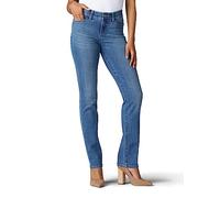 Lee Women's Plus Size Flex Motion Regular Fit Straight Leg Jean, Juniper, 34