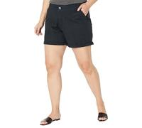 Lee Women's Plus Size Legendary High Rise Relaxed Fit Rolled Short, Black