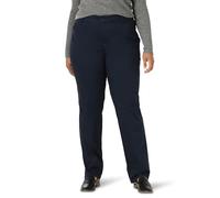 Lee Women's Plus Size Wrinkle Free Relaxed Fit Straight Leg Pant, Imperial Blue, 16 Plus Long