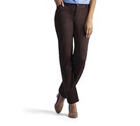 Lee Women's Relaxed Fit All Day Straight Leg Pant, Roasted Chestnut, 8 Short
