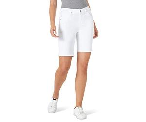 Lee Women's Relaxed Fit Bermuda Short, White, 12