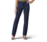 Lee Wrinkle Free Relaxed Fit Straight Leg Pant Pantaloni, Blu Imperiale, 46 Donna