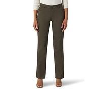 Lee Wrinkle Free Relaxed Fit Straight Leg Pant Pantaloni, Frontier Olive, Short Donna
