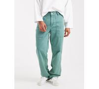 Lee x Crayola - Pantaloni dritti ampi verde scuro a righe in coordinato W32 L32