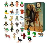 LEEAA 24pcs Monsters Calendario Avvento per la raccolta di cifre pendenti per la raccolta (B)