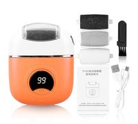 LEEAA Piede elettrico Piede del grigliare callus ridotto IPX6 Exfoliante impermeabile Display digitale Remover Dead Skin USB ricaricabile per la pelle dida rotta a secco (arancione)