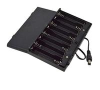 Leeadwaey 12 V AA Batteria Scatola FAI DA TE Batteria Pacchetti Caso Banca di Potere Cablato Interruttore ON/Off con Copertura, nero, 126.78x71.19x19.38mm