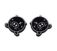 Leeadwaey 2 pezzi Racchetta da tennis Ammortizzatore Vibrazioni Maiale Nero