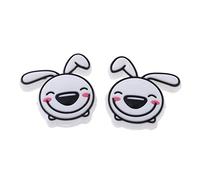 Leeadwaey 2 pezzi Racchetta da tennis Ammortizzatori Vibrazioni Coniglio Bianco