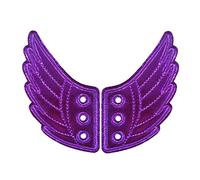 Leeadwaey 2Pcs Punk Angel Wings Scarpe Sneaker Accessori Decorazioni Viola, Viola, 12.2x7x0.2cm
